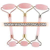 Factory direct sale Welding Rose quartz facial massage jade roller