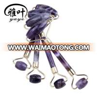 Bulk Wholesale Natural Amethyst Roller Gemstone Facial Massage Roller