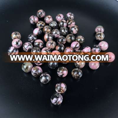 Factory supply 7mm gemstone sphere with half hole