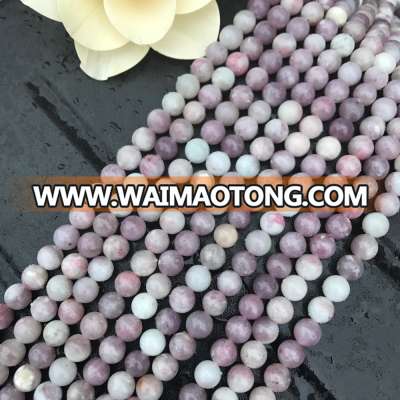 China factory natural lepedolite 12mm stone round beads for DIY Jewelry