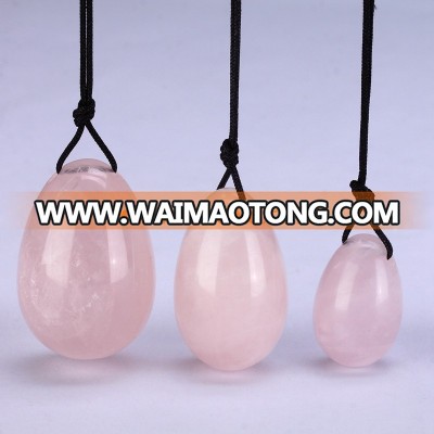 Wholesale natural rose quartz natural stone kegel yoni egg